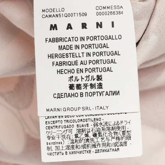 Marni Mauve Cotton & Silk Floral-Print Asymmetrical Top - Picture 8 of 10